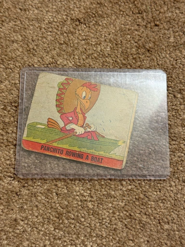 Vintage 1940s Walt Disney Productions Panchito Rowing a Boat Three Caballeros