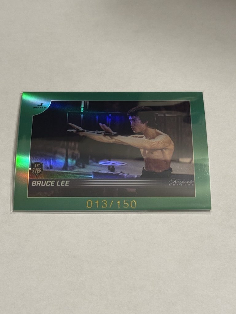 2024 Keepsake Bruce Lee 50th Anniversary #23 Green Refractor 1st Ever /150