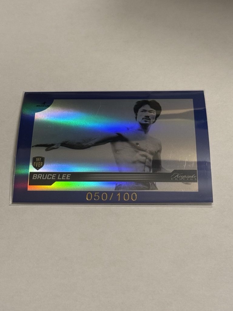 2024 Keepsake Bruce Lee 50th Anniversary #41 Blue Refractor 1st Ever /100