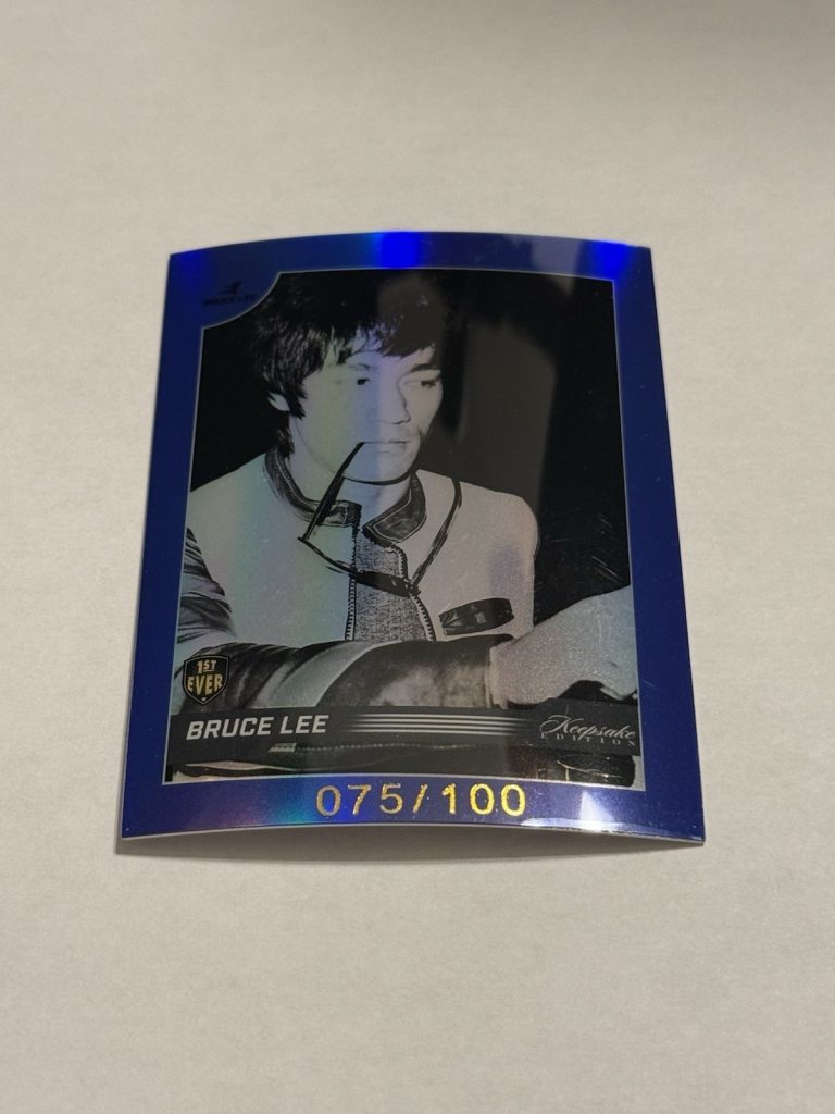2024 Keepsake Bruce Lee 50th Anniversary #34 Blue Refractor 1st Ever /100