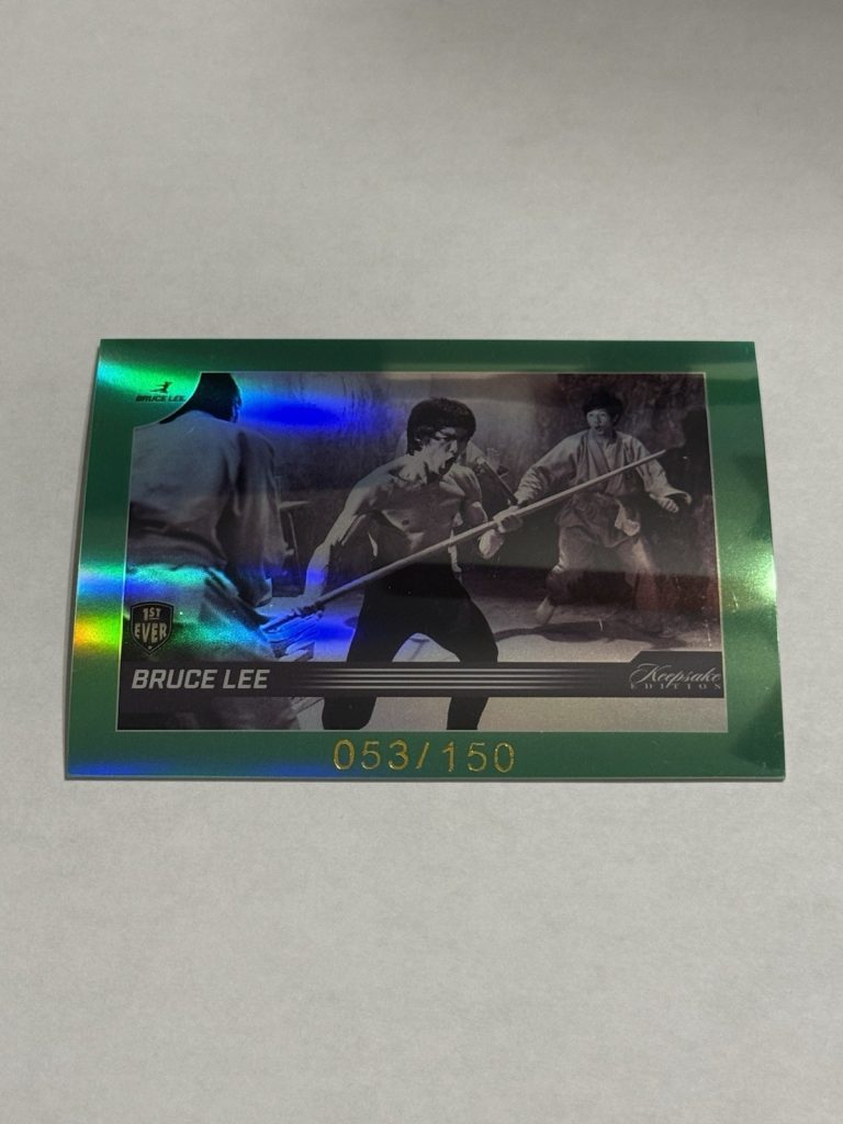 2024 Keepsake Bruce Lee 50th Anniversary #4 Green Refractor 1st Ever /150