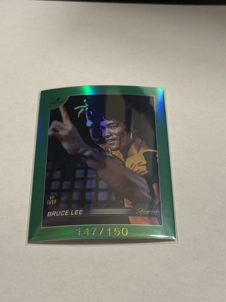 2024 Keepsake Bruce Lee 50th Anniversary #11 Green Refractor 1st Ever /150
