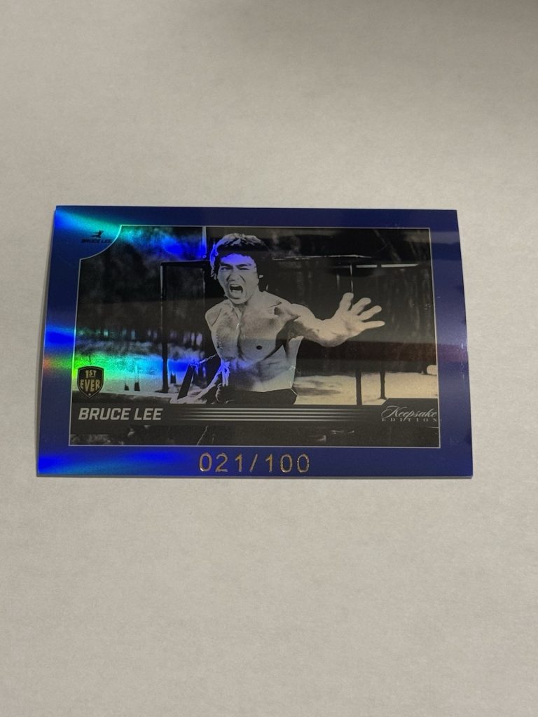 2024 Keepsake Bruce Lee 50th Anniversary #42 Blue Refractor 1st Ever /100