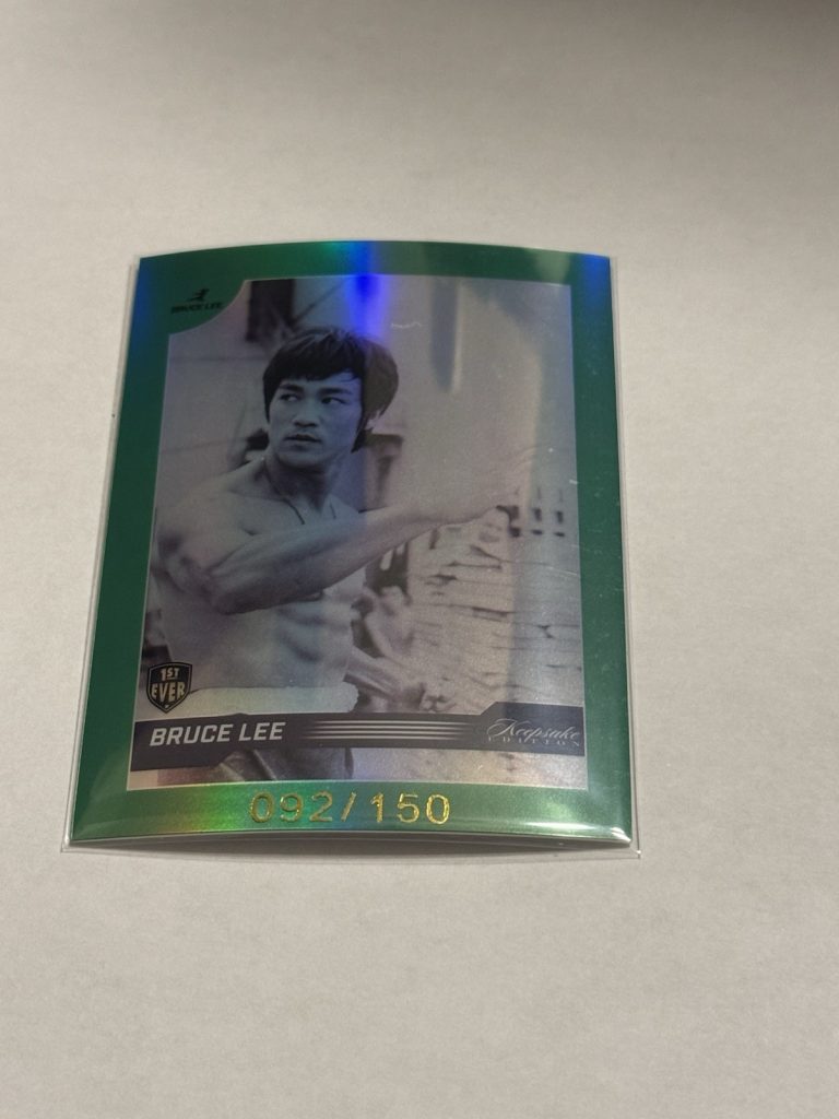 2024 Keepsake Bruce Lee 50th Anniversary #97 Green Refractor 1st Ever /150