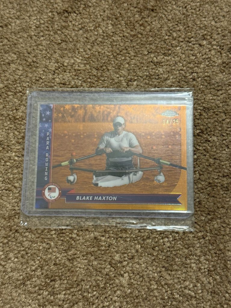 2024 Topps Chrome Blake Haxton #115 Orange Refractor /25 Para Rowing Team USA