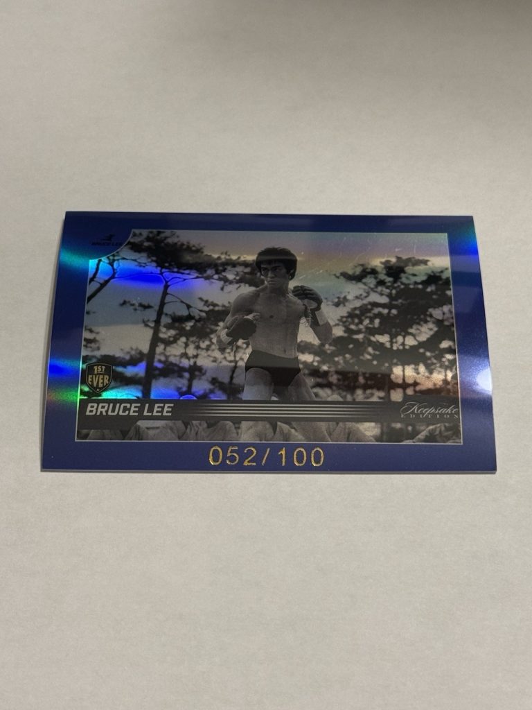 2024 Keepsake Bruce Lee 50th Anniversary #5 Blue Refractor 1st Ever /100