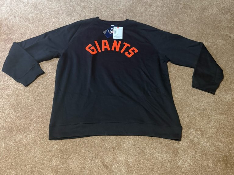 San Francisco Giants Champion Crewneck Sweatshirt Black MLB Mens 2XL NWT Sewn
