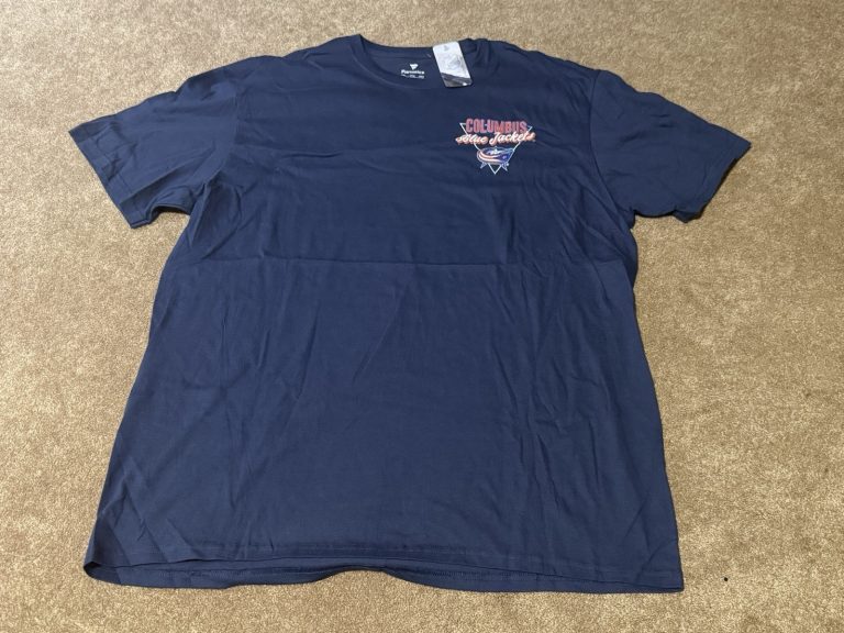 Columbus Blue Jackets Fanatics Mens 2XL Navy Blue Short Sleeve T-Shirt NWT NHL