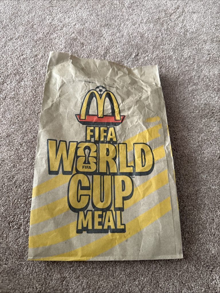 NEW 2026 McDonald’s FIFA Soccer World Cup Meal Food Brown Paper BAG #3 Size
