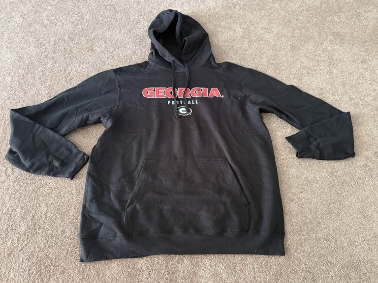 Port & Company UGA Georgia Bulldogs Football Gibbs #00 Black Hoodie Sz L