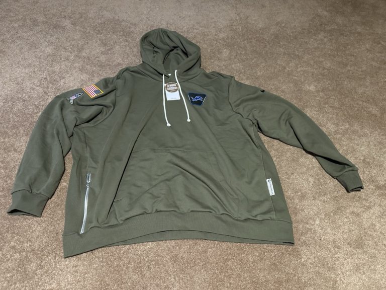 Nike NFL Salute to Service Detroit Lions Hoodie 4XL Olive Green NWT
