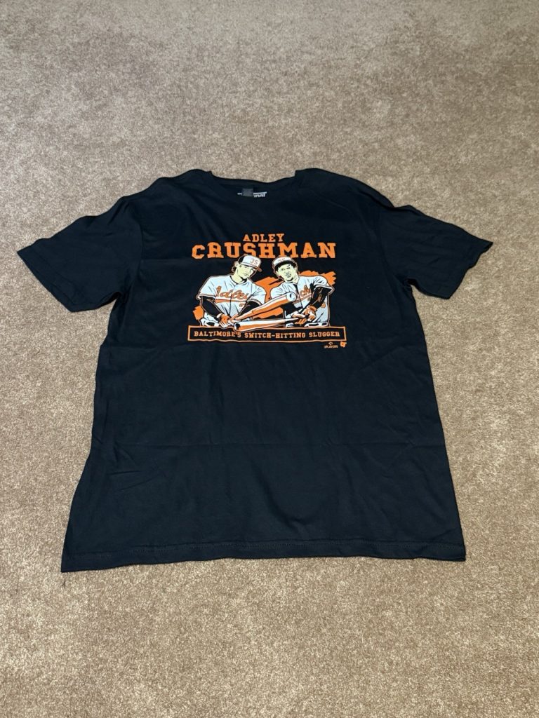 Adley Rutschman Crushman Baltimore Orioles BreakingT T Shirt M Black NWT