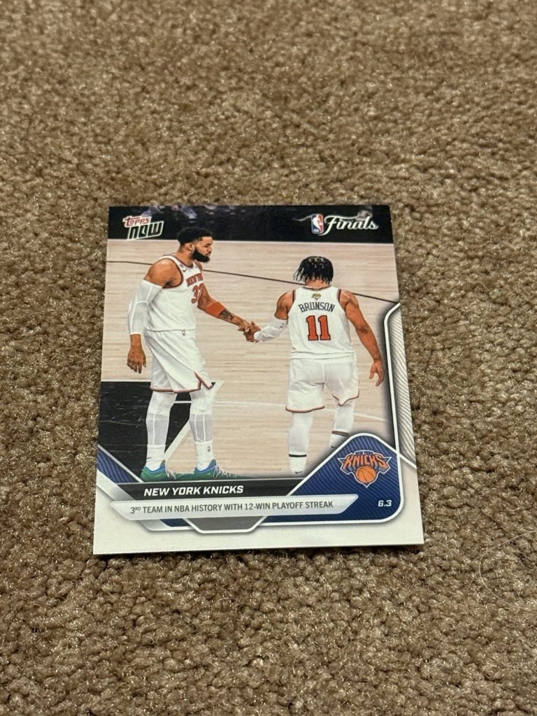2025-26 Topps NOW Knicks #328 Jalen Brunson Karl-Anthony Towns NBA Finals