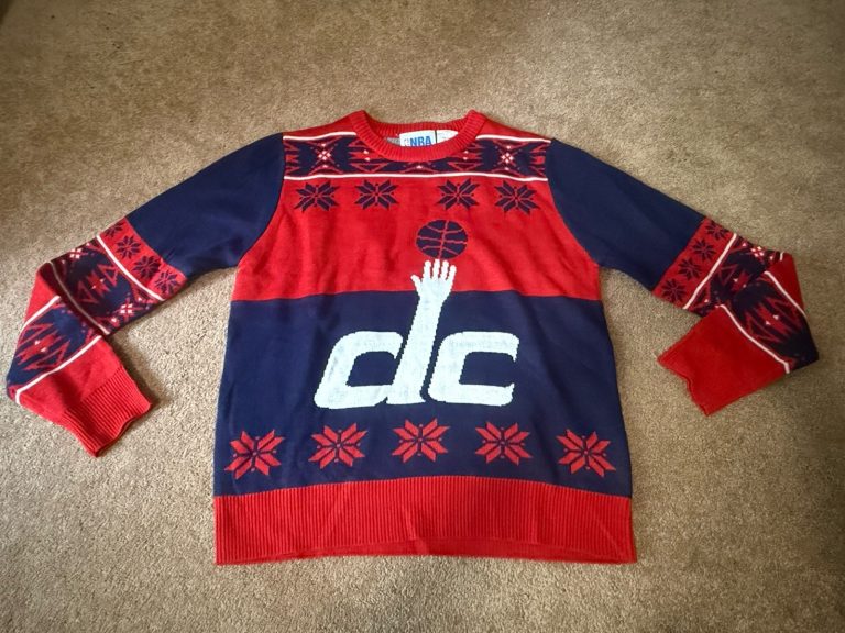 NBA Washington Wizards Ugly Christmas Sweater Youth LG NWT Snowflake