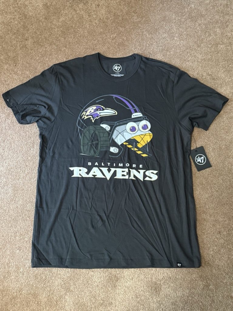 ‘47 Brand Baltimore Ravens Robot Helmet Graphic T-Shirt Men’s L NWT