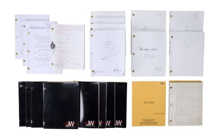 Oh God! 1977 Film Script Archive Jerry Weintraub Estate George Burns Carl Reiner