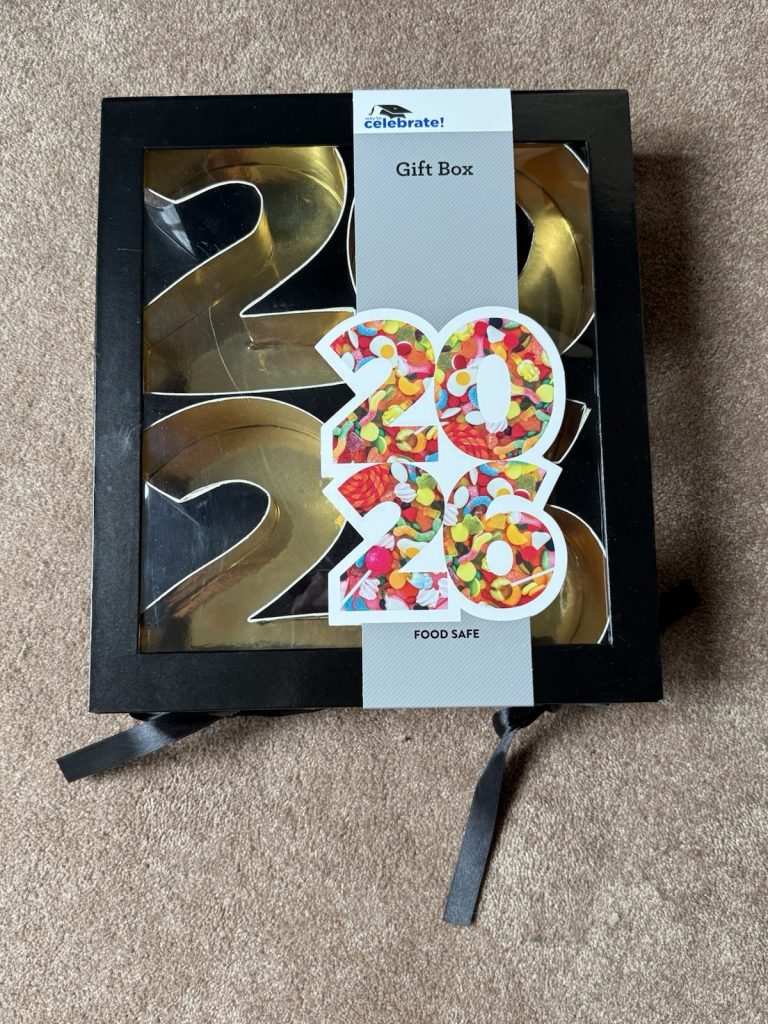 Way to Celebrate 2026 Graduation Gift Box Food Safe Black Gold Grad Party New
