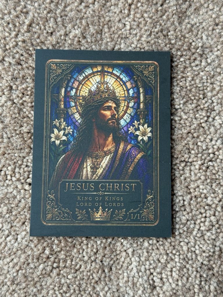 Jesus Christ Stained Glass Art Card 1/1 King of Kings Christian Collectible Card