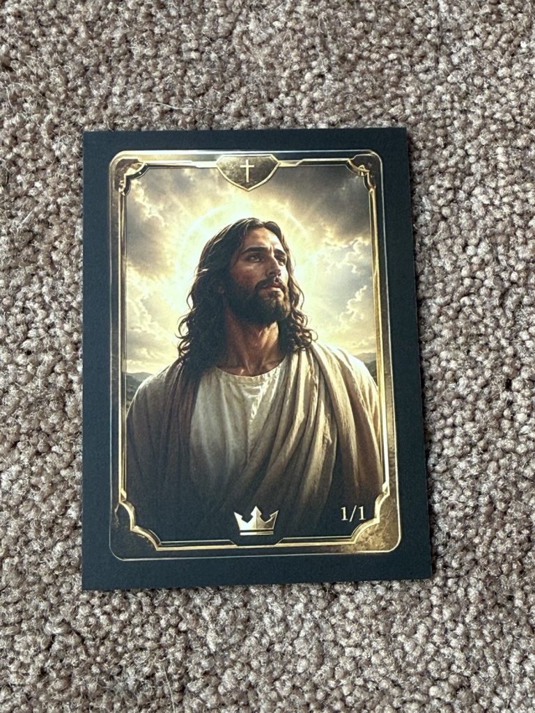 Jesus Christ Gold Foil Art Card 1/1 King of Kings Lord of Lords Christian Card