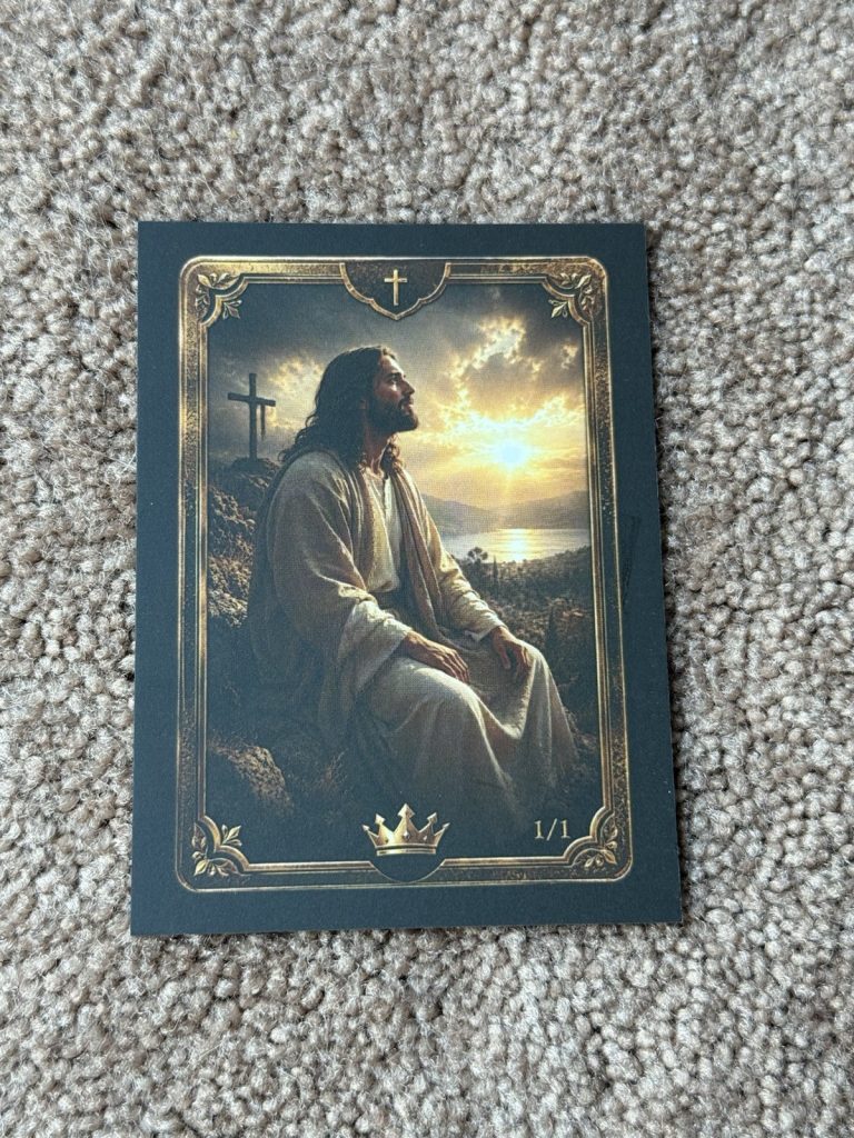 Jesus Christ 1/1 Art Card King of Kings Lord of Lords Sunset Cross Christian