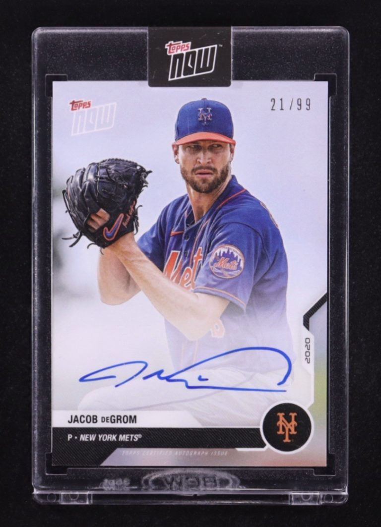 Jacob deGrom Signed 2020 Topps Now Road to Opening Day Mets Auto #OD-265A /99