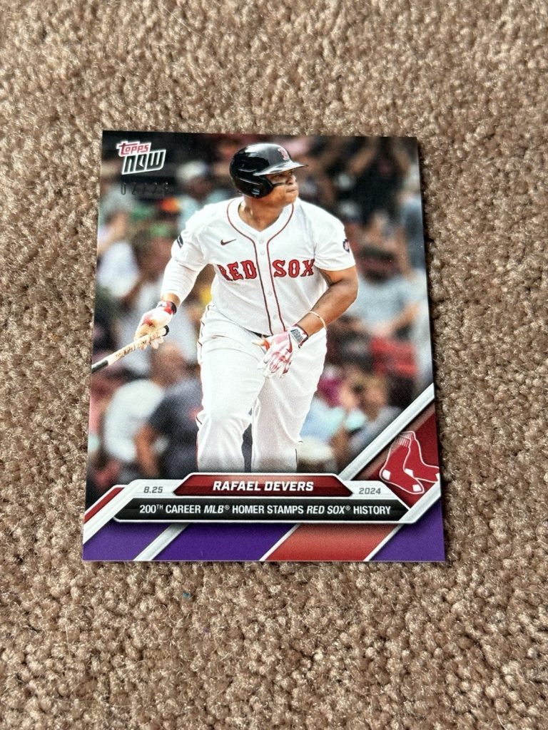 2024 Topps Now Rafael Devers #592 Red Sox 200th Career HR 02/25