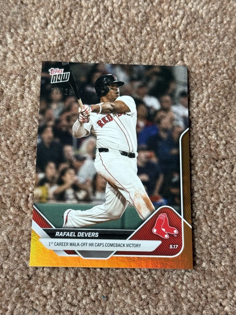2025 Topps Now Rafael Devers #189 Red Sox Walk-Off 20/25