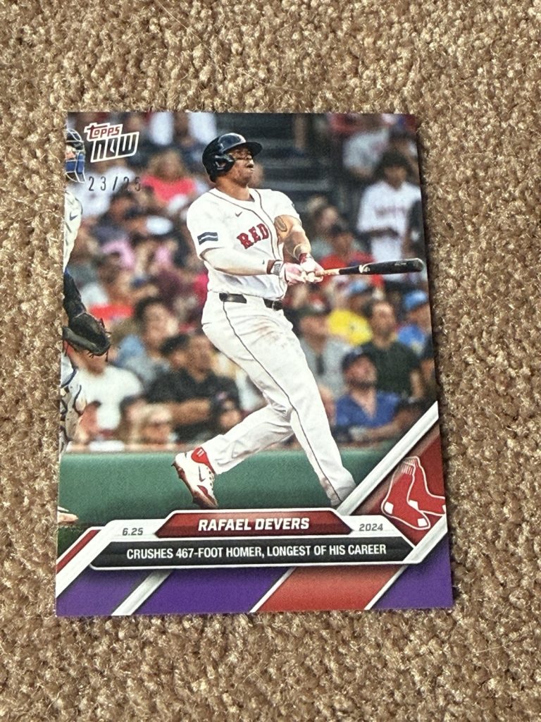 2024 Topps Now Rafael Devers #345 Red Sox 467-Ft Longest Career HR 23/25