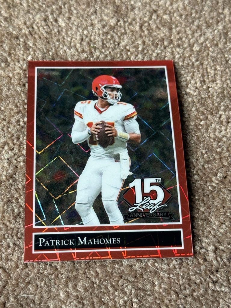 2025 Leaf 15th Anniv Patrick Mahomes Gold Leaf Stars #92B-127 3/3 NSCC SSP