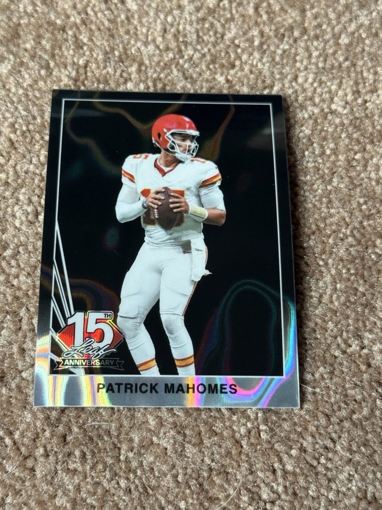 2025 Leaf 15th Anniversary Patrick Mahomes Black Wave #90B-127 1/2 NSCC SSP