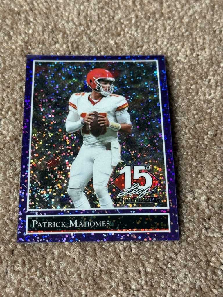 2025 Leaf 15th Anniversary Patrick Mahomes Gold Leaf Stars #92B-127 7/7 NSCC