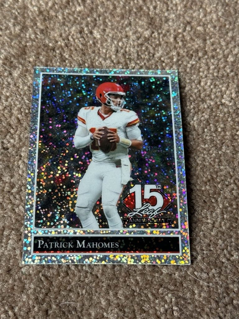 2025 Leaf 15th Anniversary Patrick Mahomes Gold Leaf Stars #92B-127 2/15 NSCC