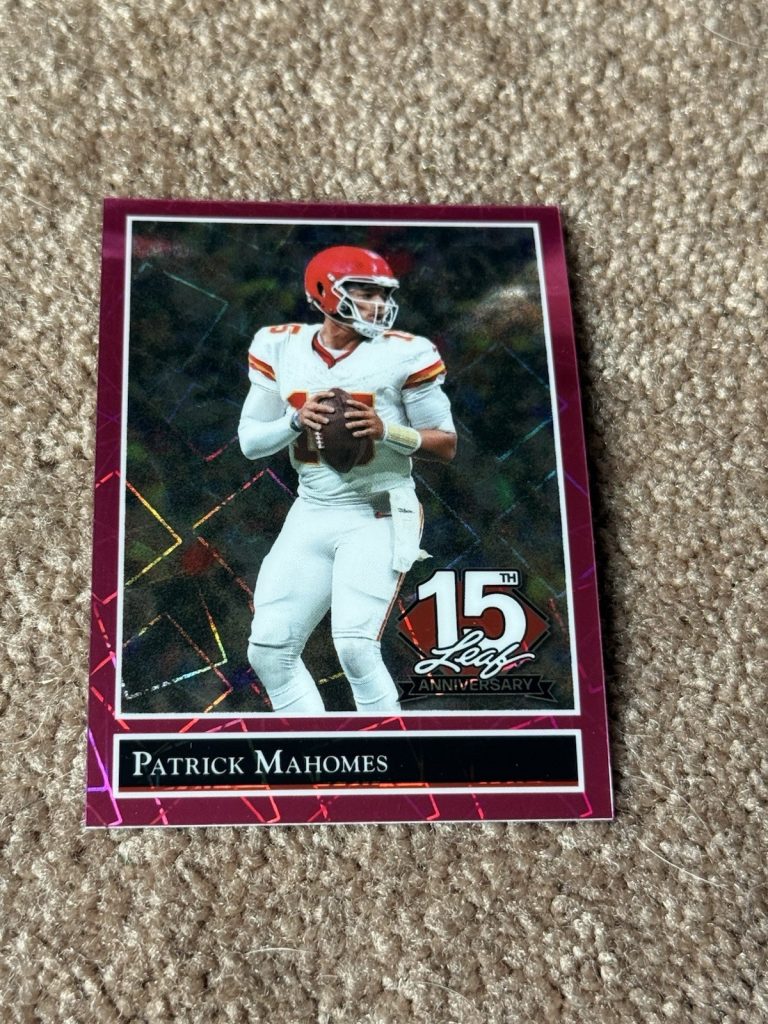 2025 Leaf 15th Anniversary Patrick Mahomes Gold Leaf Stars #92B-127 6/8 NSCC SP