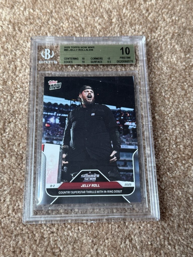 2025 Topps NOW WWE Jelly Roll #85 SummerSlam Debut BGS 10 PRISTINE /6239