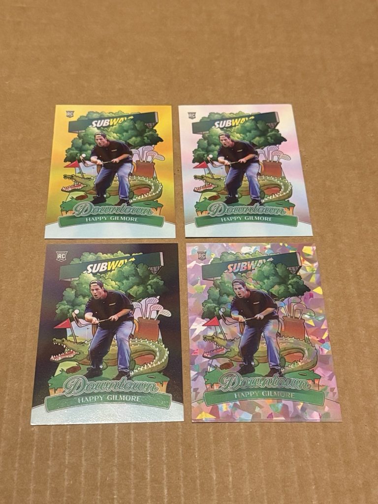 Happy Gilmore Downtown Lot of 4 Gold Silver Black Crystal Parallels Adam Sandler