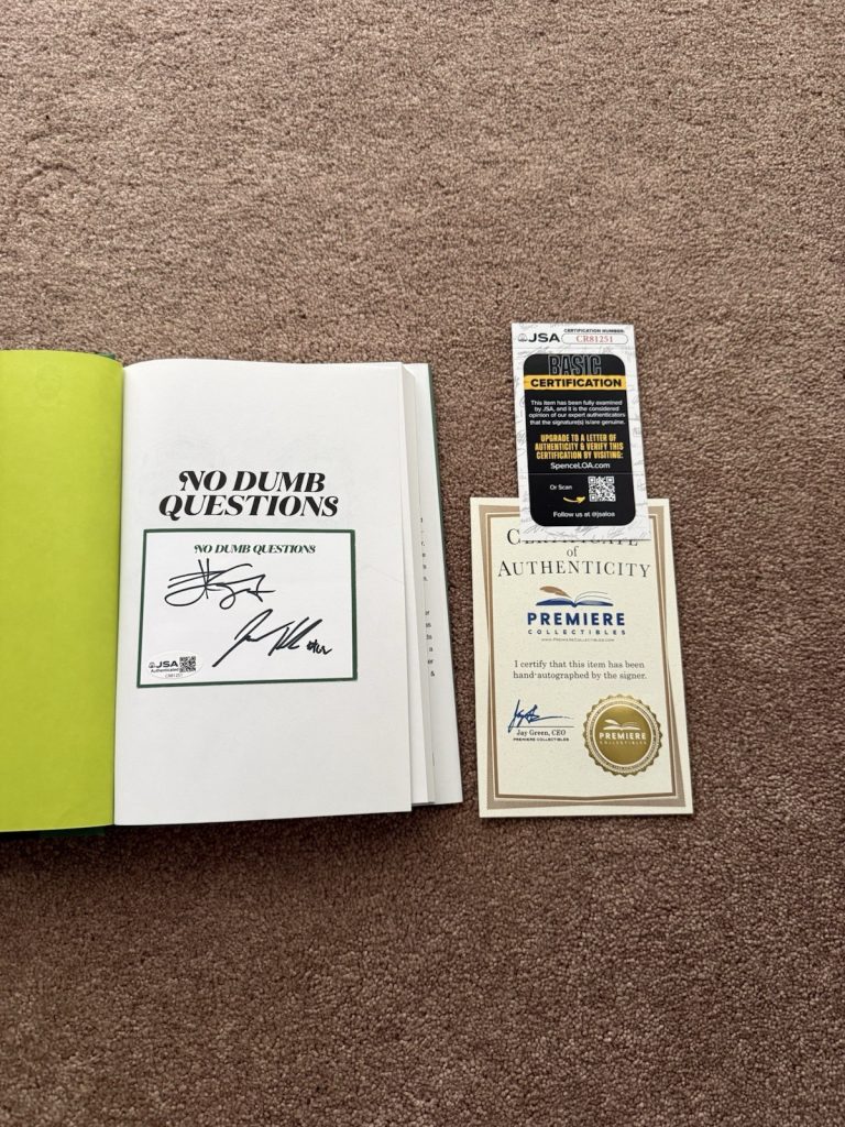 No Dumb Questions SIGNED Jason & Travis Kelce Dual Autograph JSA COA Hardcover