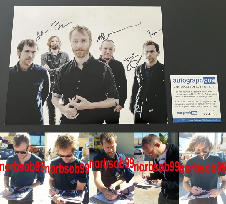 THE NATIONAL MATT BERNINGER +4 SIGNED 8x10 PHOTO w/EXACT PROOF & AUTOGRAPH COA