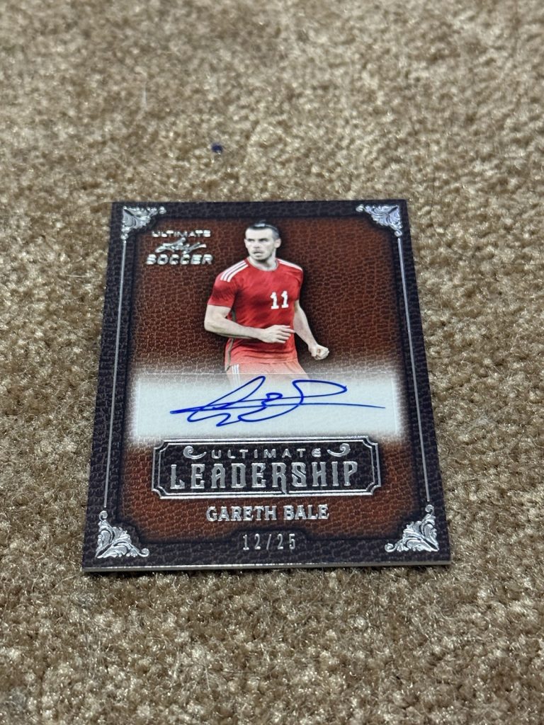 2022 Leaf Ultimate Leadership Gareth Bale Auto 12/25 Wales Soccer Card