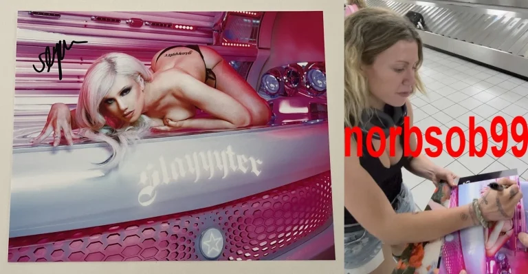SLAYYYTER SIGNED AUTOGRAPH WOR$T GIRL IN AMERICA 8x10 PHOTO B w/EXACT PROOF