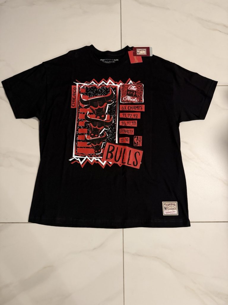 Mitchell & Ness Chicago Bulls 1991 NBA Finals 6X Champs T-Shirt Black NWT XXL