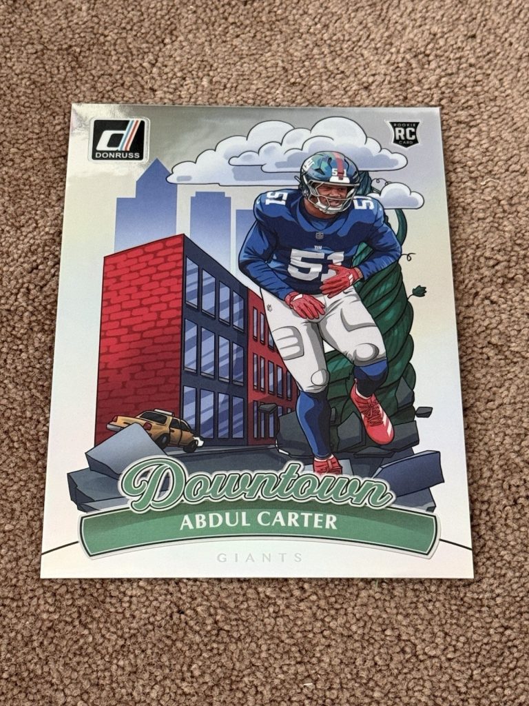 Abdul Carter 2025 Panini Donruss Downtown Oversized Jumbo Rookie Card #20 Giants