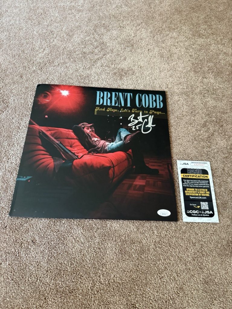 Brent Cobb Signed And Now Let’s Turn to Page Vinyl LP Autograph JSA COA