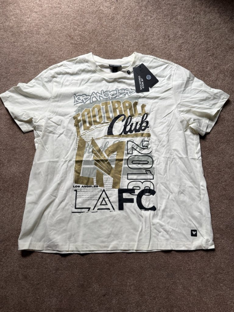 LAFC Los Angeles Football Club T-Shirt XL White Wild Collective MLS 2018 NWT