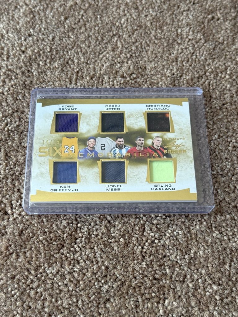 2023 Leaf Ultimate Six Memorabilia USM-3 Kobe Bryant Messi Jeter Ronaldo /20