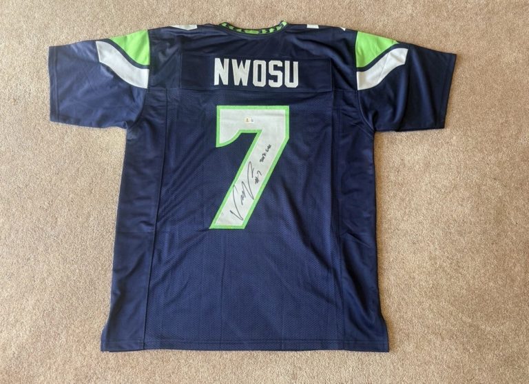 Uchenna Nwosu Autograph Custom Jersey SIGNED Beckett COA AUTO Seattle Seahawks