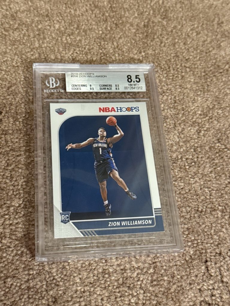 2019-20 NBA Hoops Zion Williamson #258 Rookie Card RC BGS 8.5 NM-MT+ Pelicans
