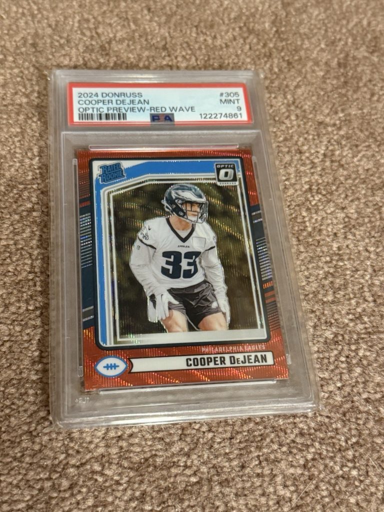 2024 Donruss Cooper DeJean #305 Optic Preview Red Wave RC PSA 9 Eagles