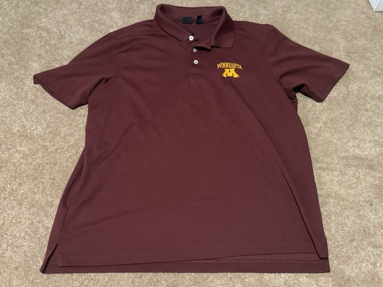 University of Minnesota Polo Shirt XL Maroon Sonoma Mens Logo Short Sleeve