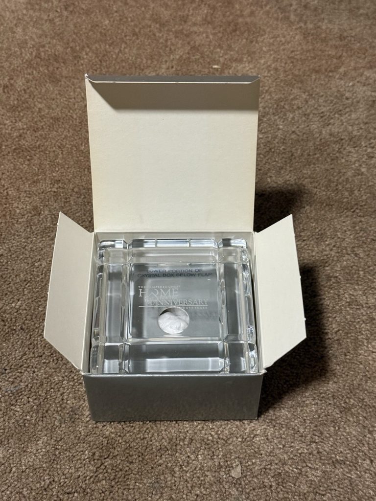 Pampered Chef Home Anniversary 20 Years RCR Crystal Trinket Box Italy Boxed