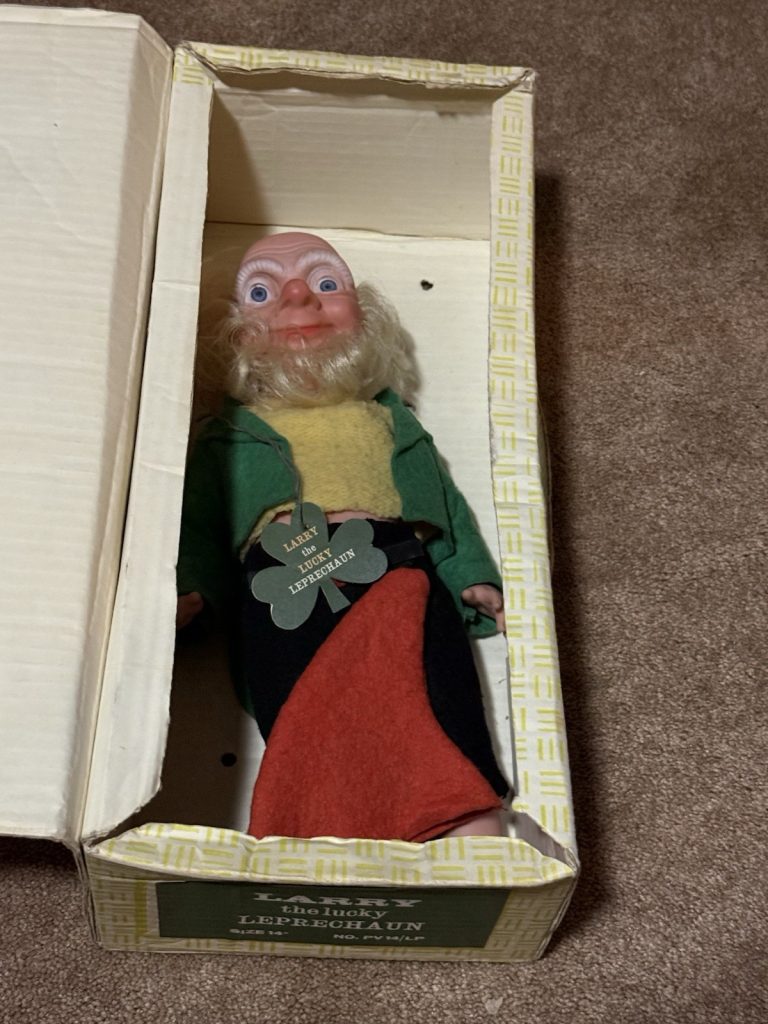 Larry Lucky Leprechaun Crolly Doll 14” Ireland Gaeltarra Eireann Boxed Vintage